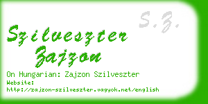 szilveszter zajzon business card